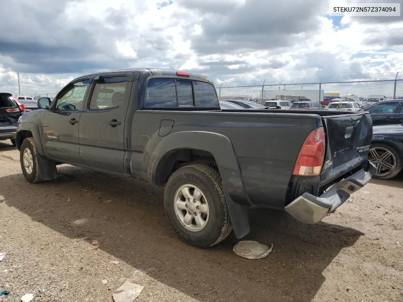 2007 Toyota Tacoma Double Cab Prerunner Long Bed VIN: 5TEKU72N57Z374094 Lot: 70470194