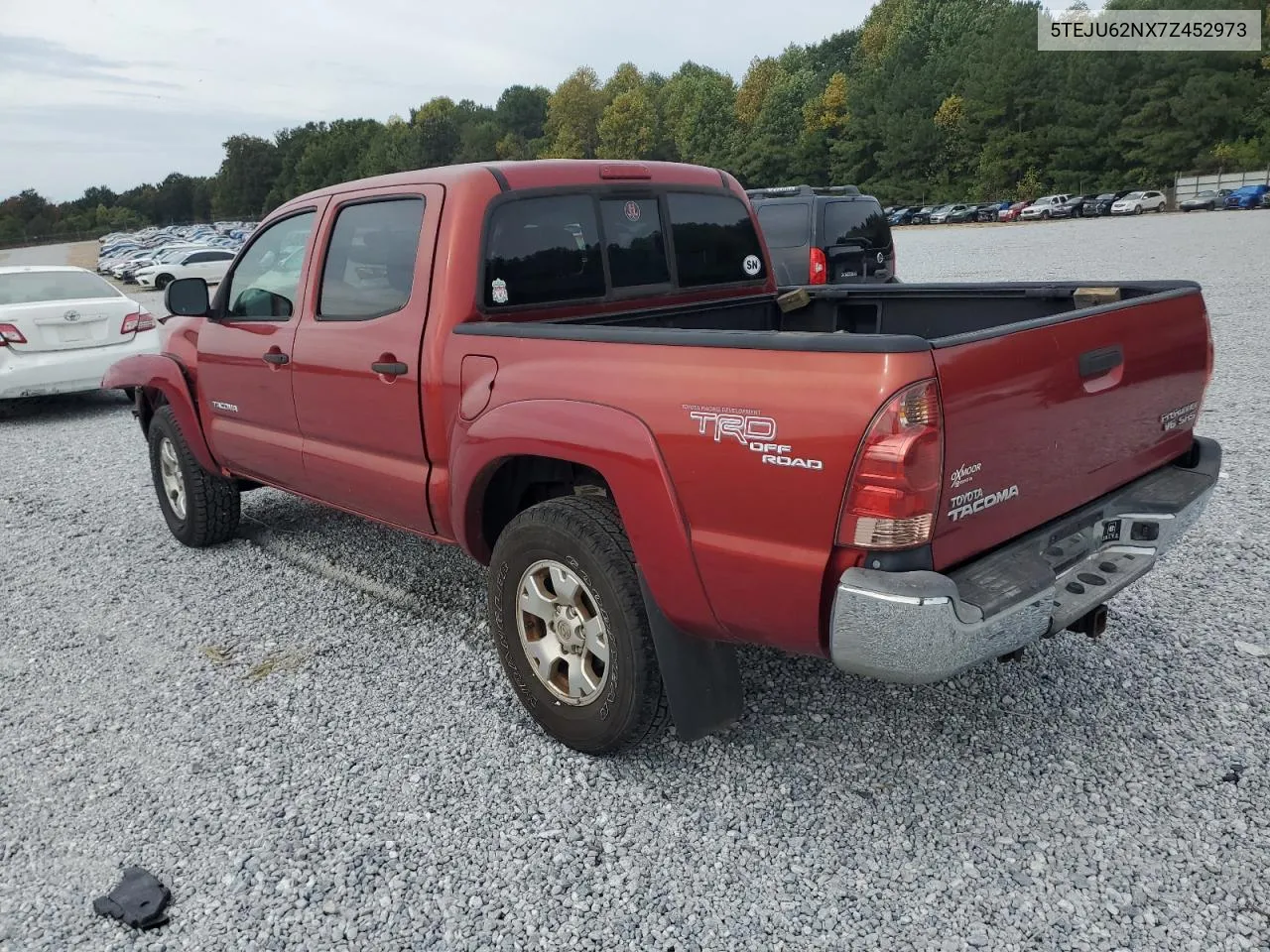 2007 Toyota Tacoma Double Cab Prerunner VIN: 5TEJU62NX7Z452973 Lot: 70505444