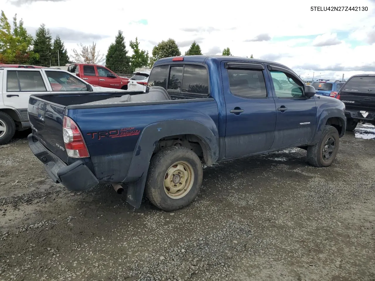 2007 Toyota Tacoma Double Cab VIN: 5TELU42N27Z442130 Lot: 70510044