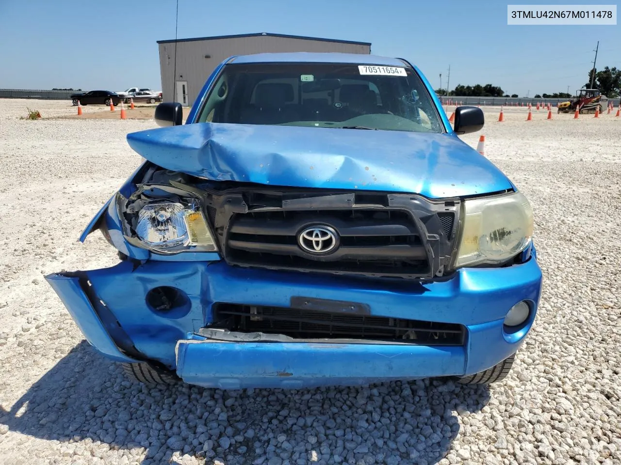 2007 Toyota Tacoma Double Cab VIN: 3TMLU42N67M011478 Lot: 70511654