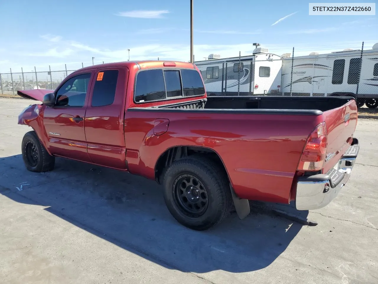 2007 Toyota Tacoma Access Cab VIN: 5TETX22N37Z422660 Lot: 70714684