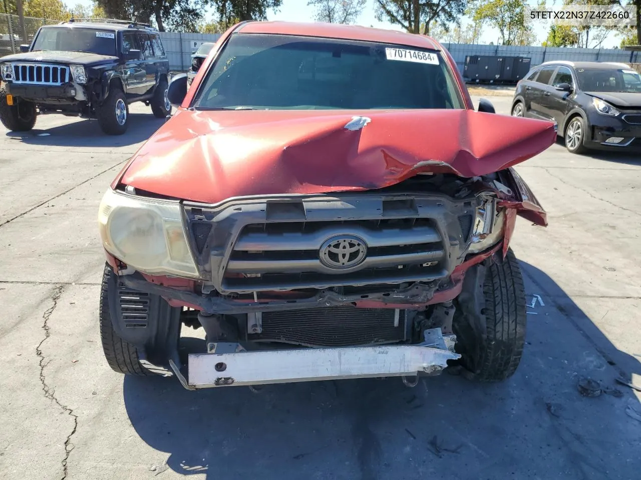 2007 Toyota Tacoma Access Cab VIN: 5TETX22N37Z422660 Lot: 70714684