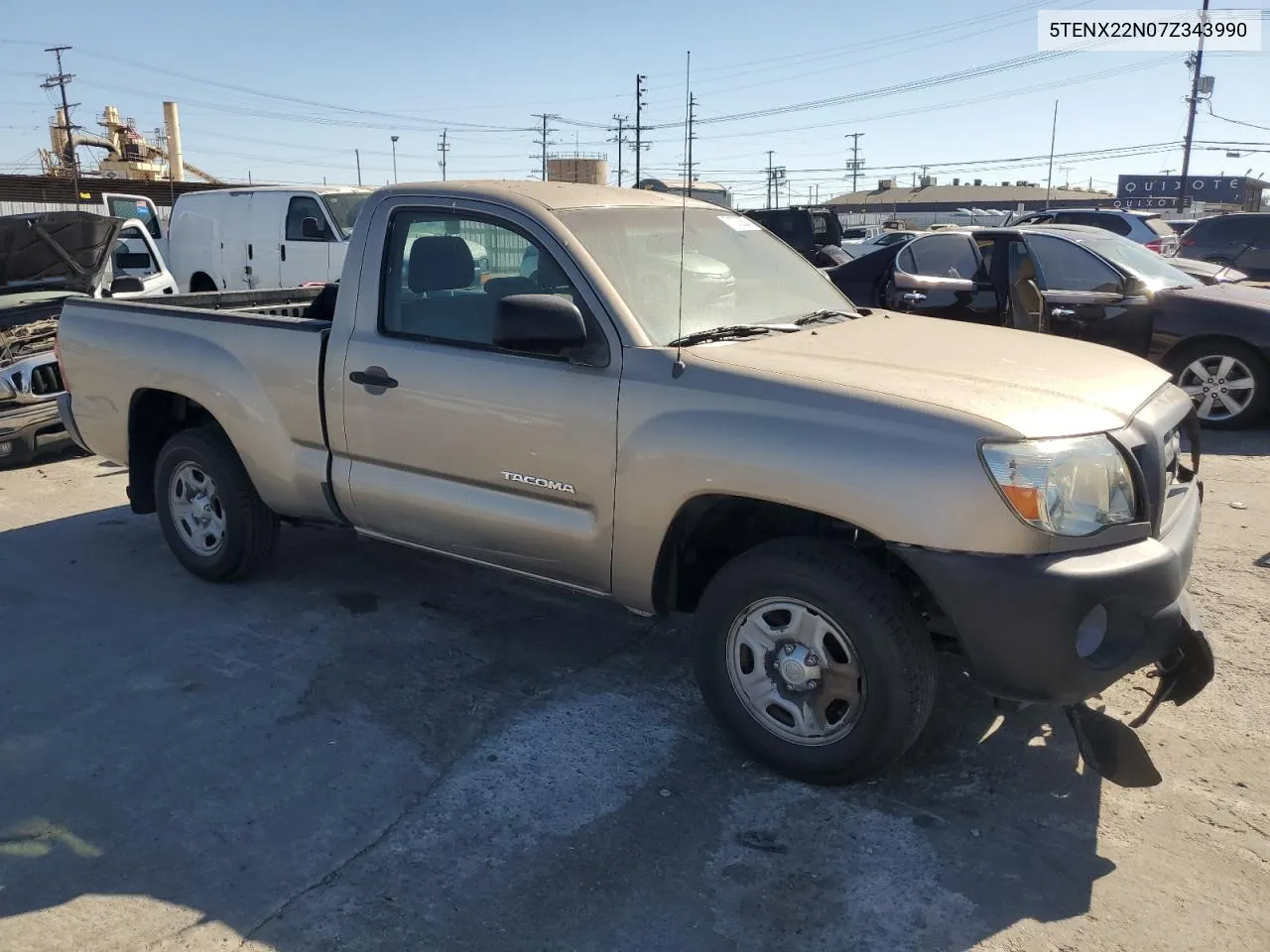 2007 Toyota Tacoma VIN: 5TENX22N07Z343990 Lot: 71072924