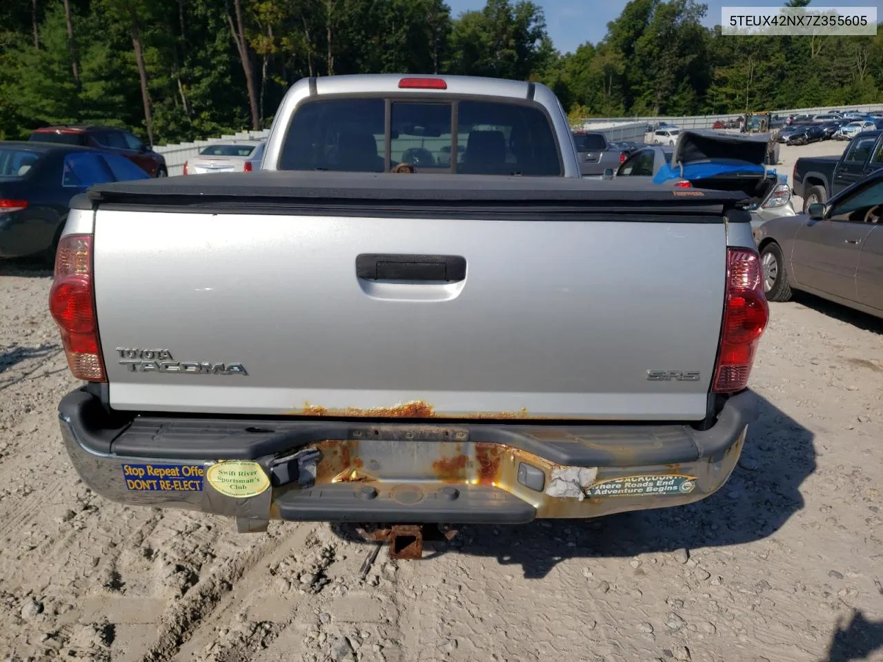 2007 Toyota Tacoma Access Cab VIN: 5TEUX42NX7Z355605 Lot: 71172404