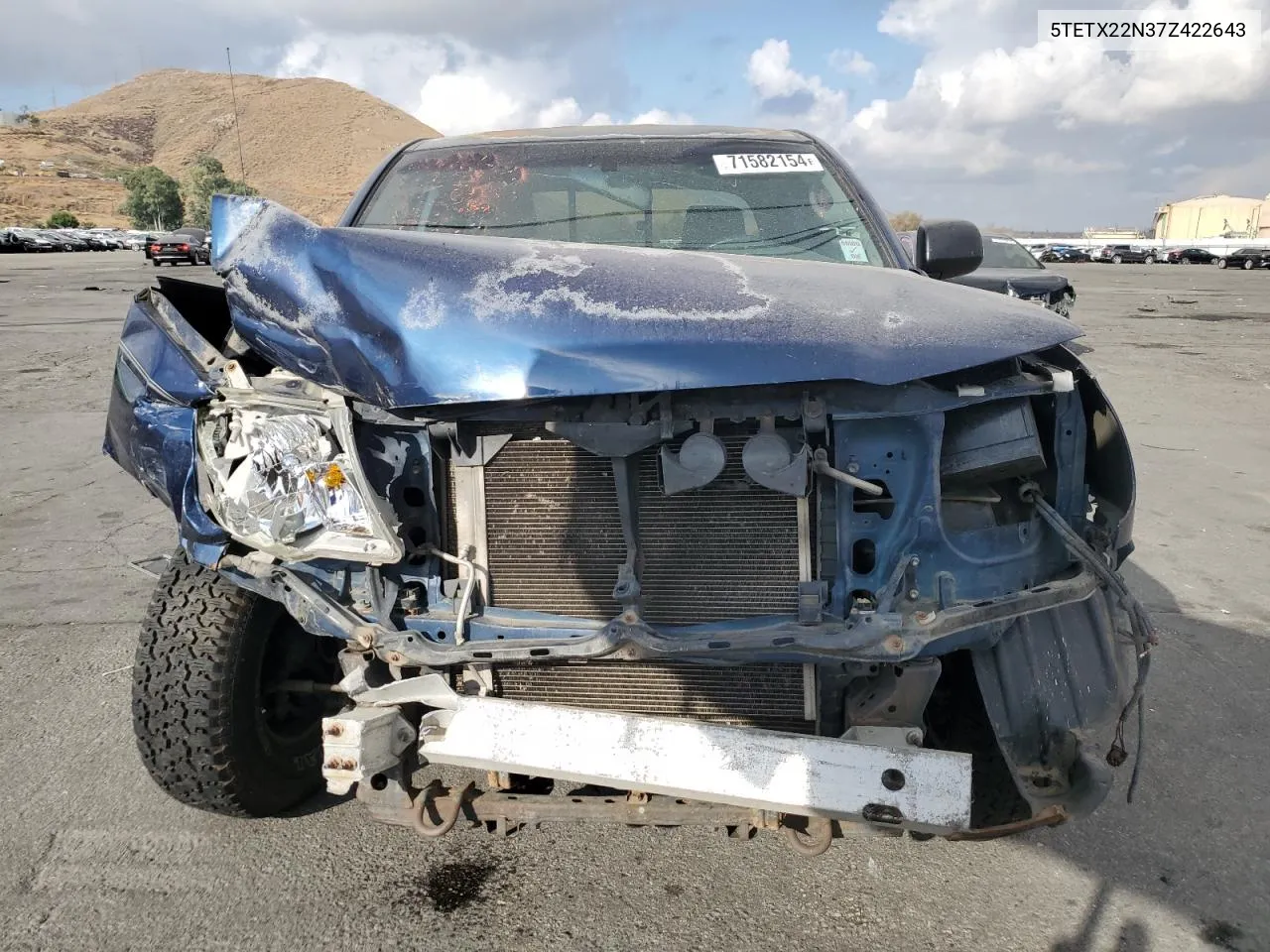 2007 Toyota Tacoma Access Cab VIN: 5TETX22N37Z422643 Lot: 71582154