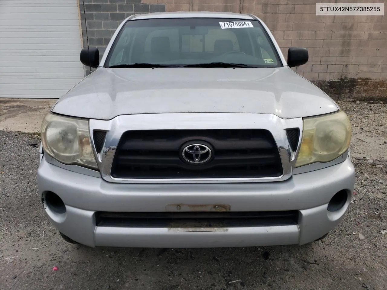 2007 Toyota Tacoma Access Cab VIN: 5TEUX42N57Z385255 Lot: 71674094