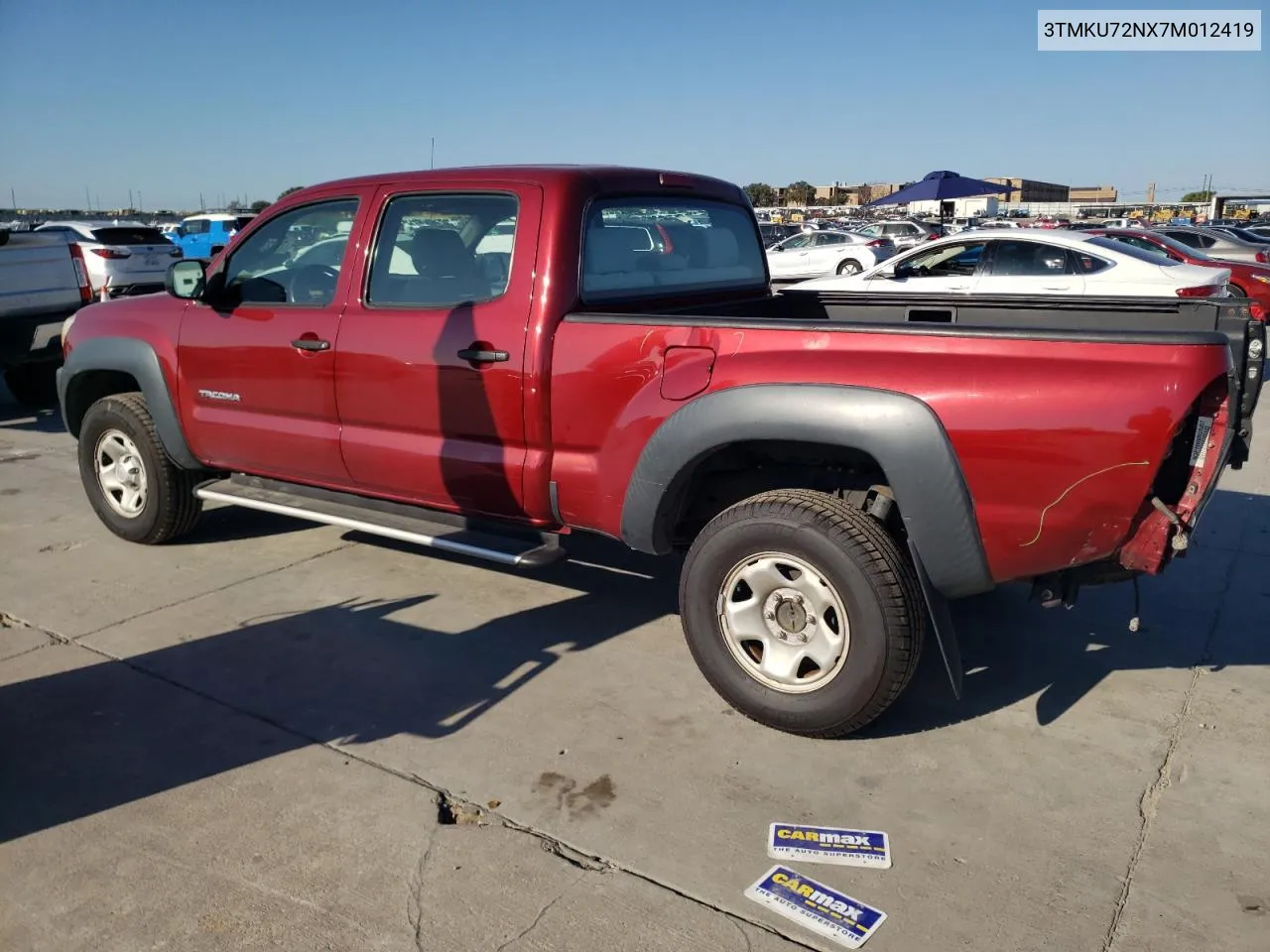 2007 Toyota Tacoma Double Cab Prerunner Long Bed VIN: 3TMKU72NX7M012419 Lot: 72023094