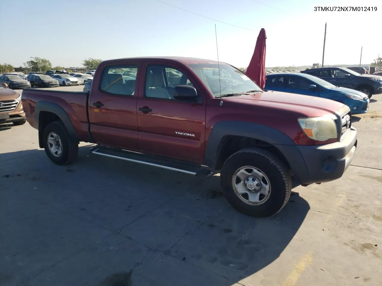 2007 Toyota Tacoma Double Cab Prerunner Long Bed VIN: 3TMKU72NX7M012419 Lot: 72023094