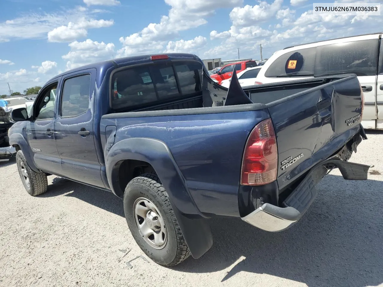 2007 Toyota Tacoma Double Cab Prerunner VIN: 3TMJU62N67M036383 Lot: 72225014