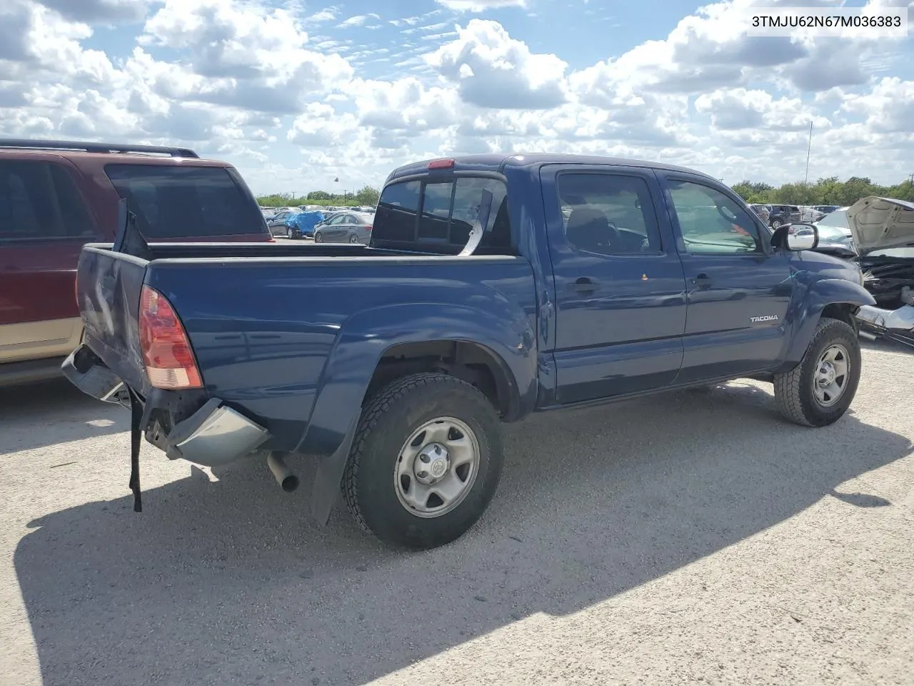 2007 Toyota Tacoma Double Cab Prerunner VIN: 3TMJU62N67M036383 Lot: 72225014