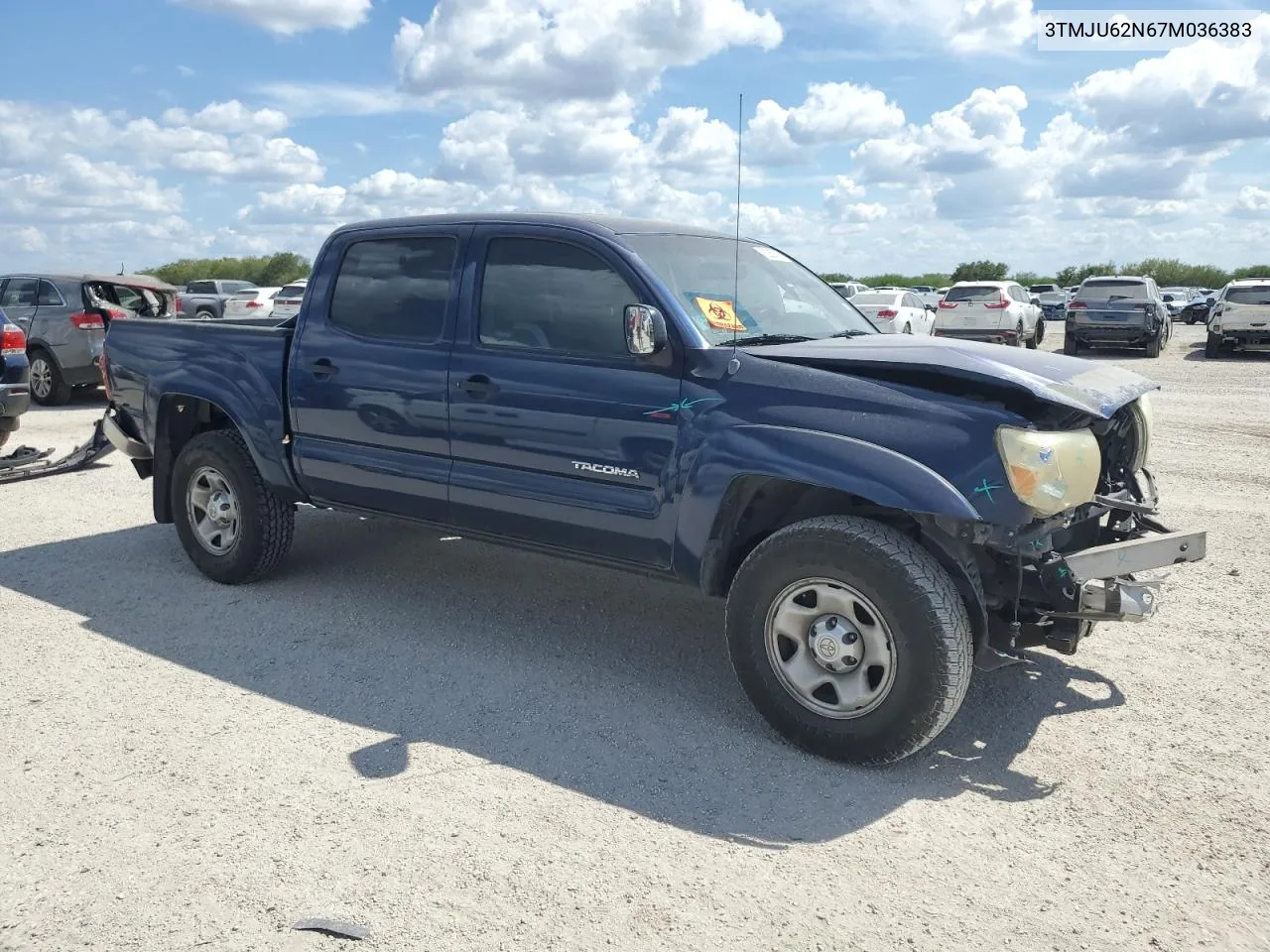 2007 Toyota Tacoma Double Cab Prerunner VIN: 3TMJU62N67M036383 Lot: 72225014