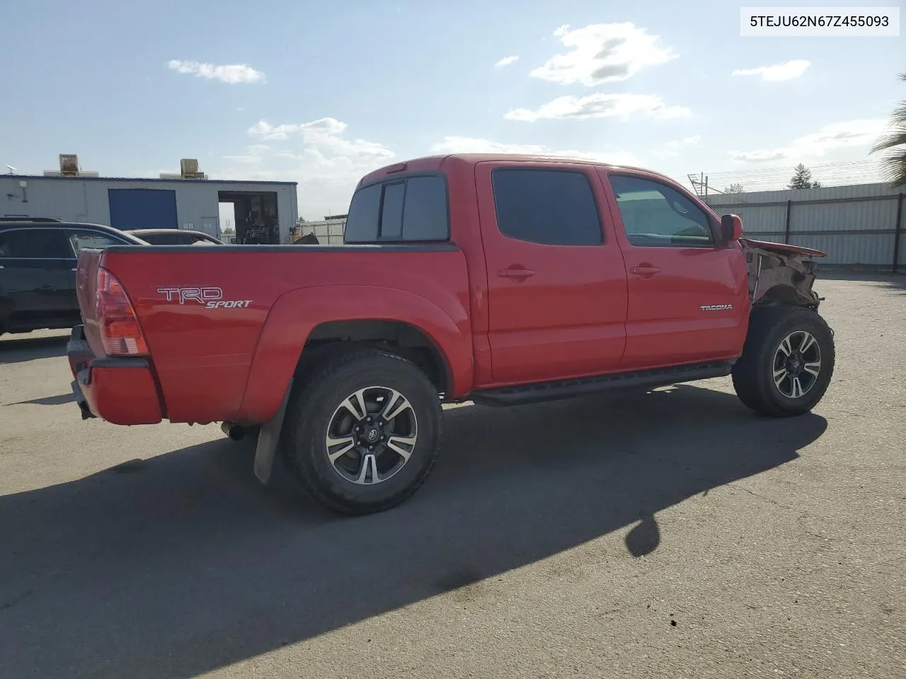 2007 Toyota Tacoma Double Cab Prerunner VIN: 5TEJU62N67Z455093 Lot: 72284974