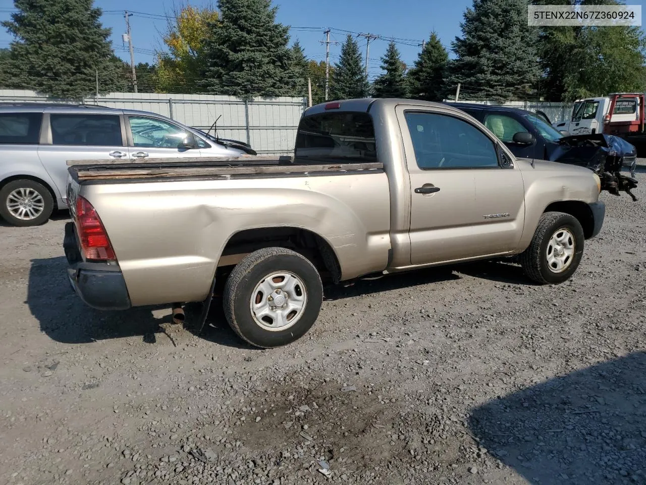 2007 Toyota Tacoma VIN: 5TENX22N67Z360924 Lot: 72319524