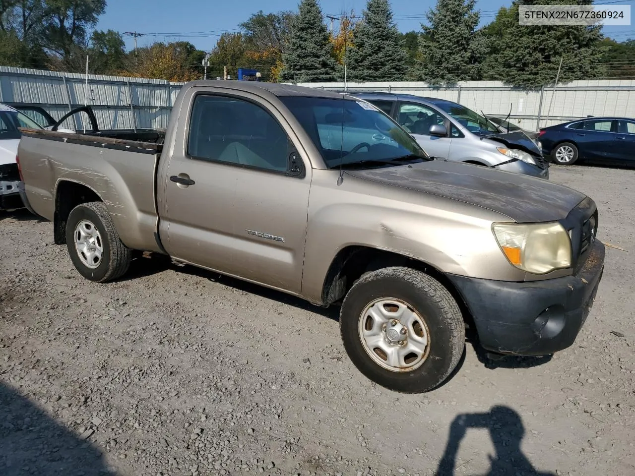 2007 Toyota Tacoma VIN: 5TENX22N67Z360924 Lot: 72319524