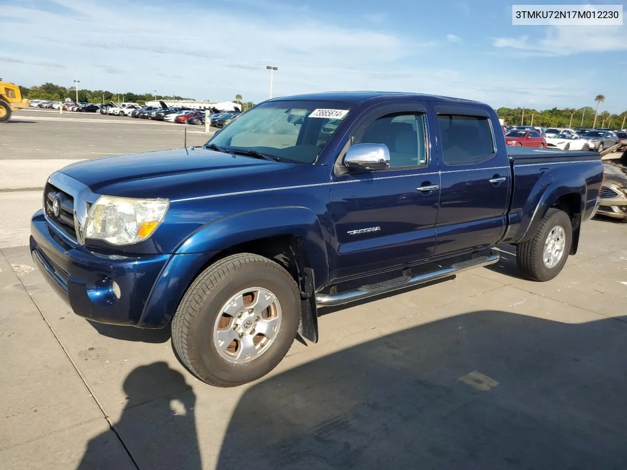 2007 Toyota Tacoma Double Cab Prerunner Long Bed VIN: 3TMKU72N17M012230 Lot: 73885614