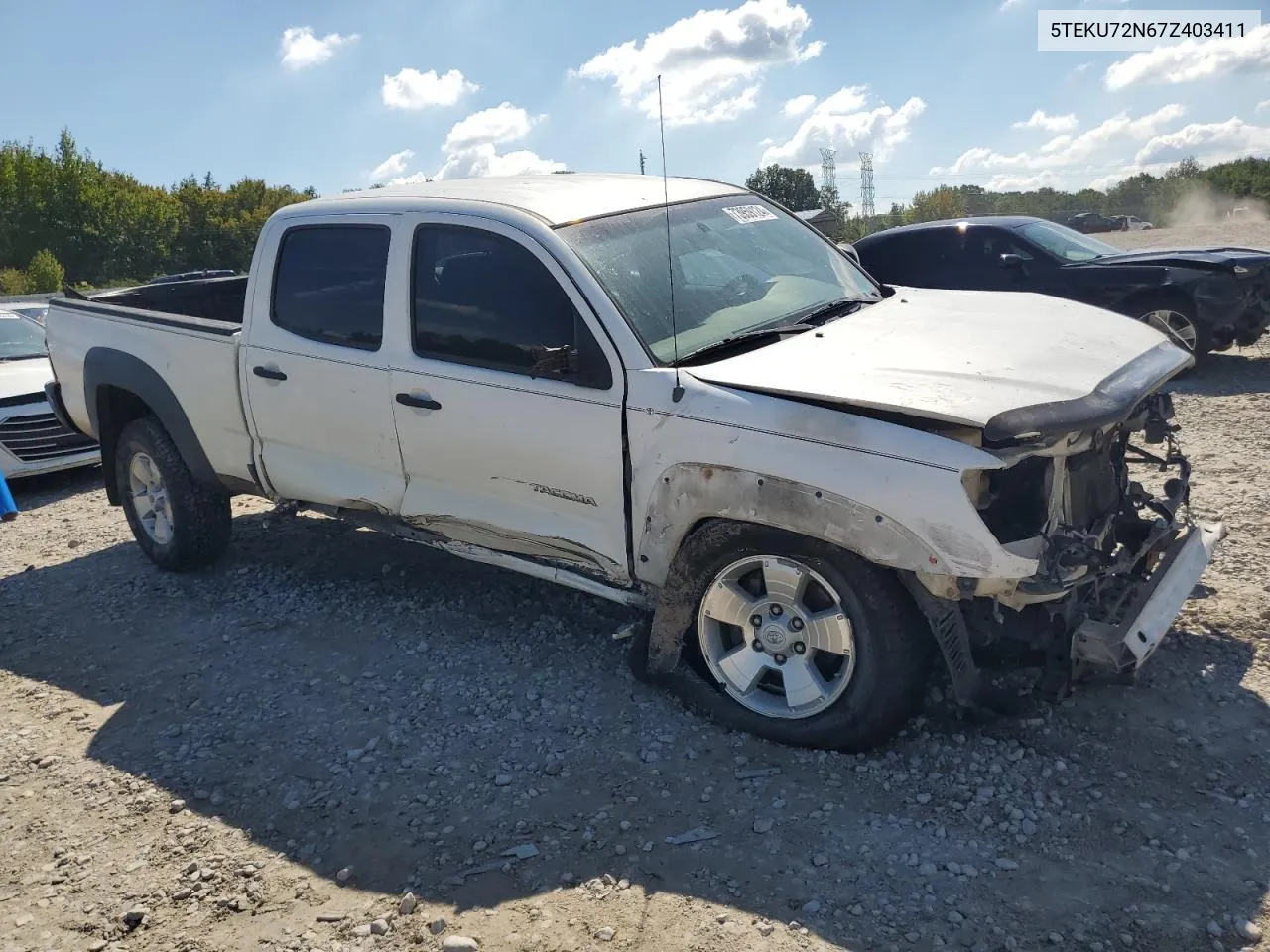 5TEKU72N67Z403411 2007 Toyota Tacoma Double Cab Prerunner Long Bed