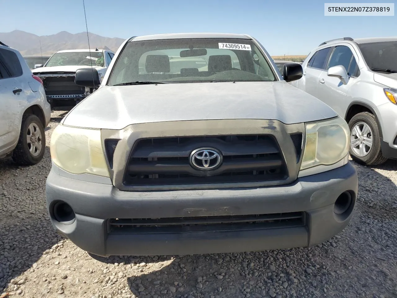 2007 Toyota Tacoma VIN: 5TENX22N07Z378819 Lot: 74309514