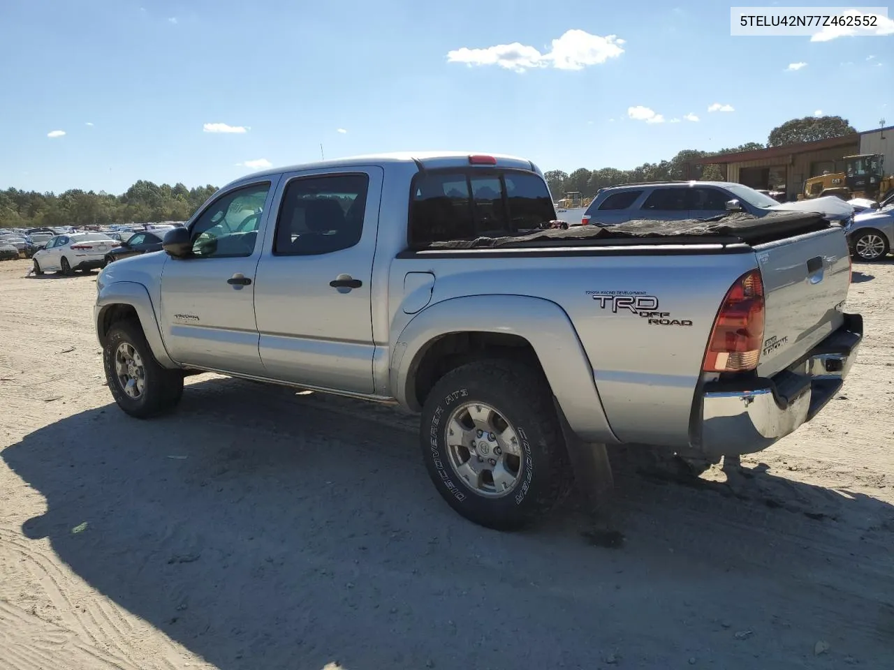 2007 Toyota Tacoma Double Cab VIN: 5TELU42N77Z462552 Lot: 74905314