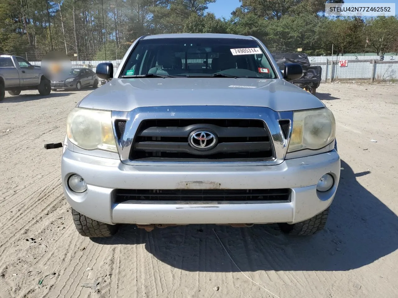 2007 Toyota Tacoma Double Cab VIN: 5TELU42N77Z462552 Lot: 74905314