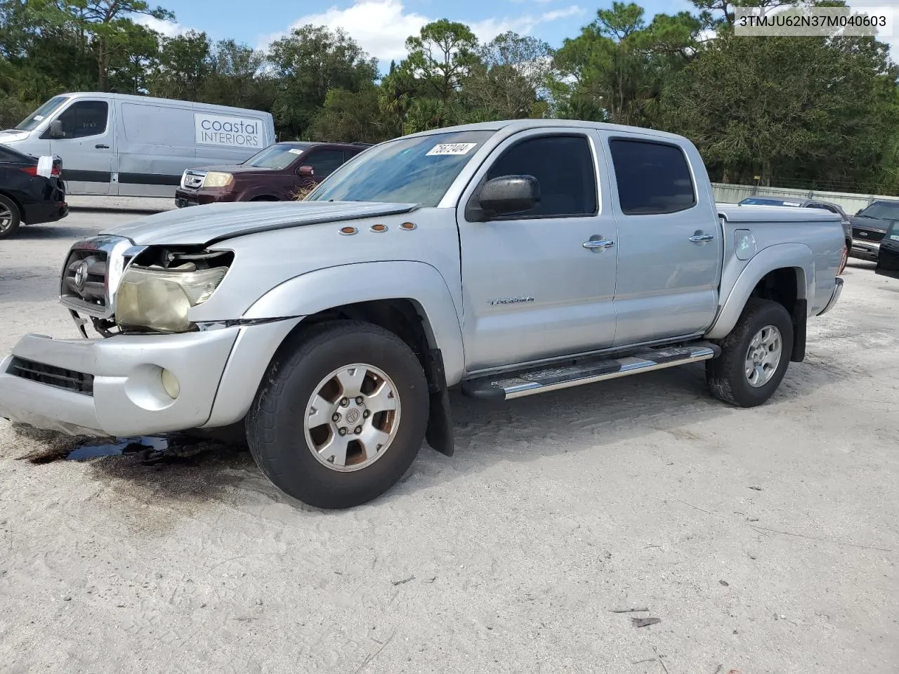 2007 Toyota Tacoma Double Cab Prerunner VIN: 3TMJU62N37M040603 Lot: 75672404