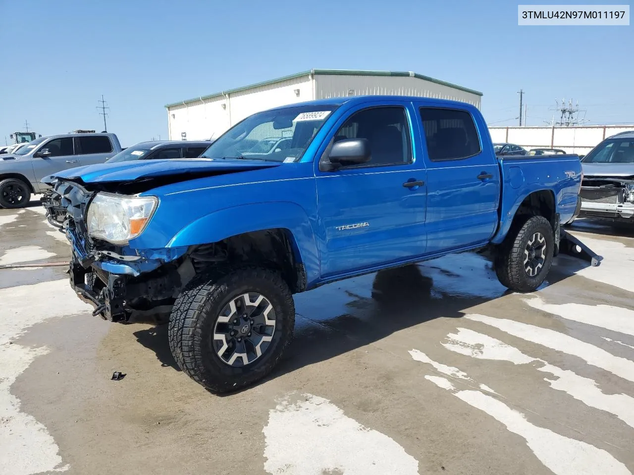 2007 Toyota Tacoma Double Cab VIN: 3TMLU42N97M011197 Lot: 76589924