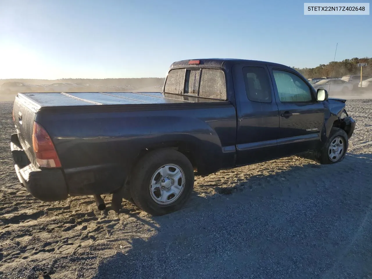 2007 Toyota Tacoma Access Cab VIN: 5TETX22N17Z402648 Lot: 76709784