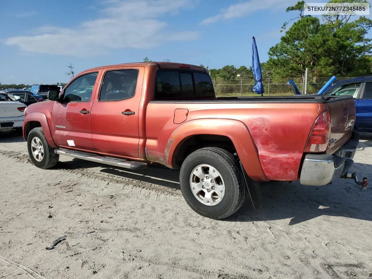 2007 Toyota Tacoma Double Cab Prerunner Long Bed VIN: 5TEKU72N77Z345485 Lot: 76739664