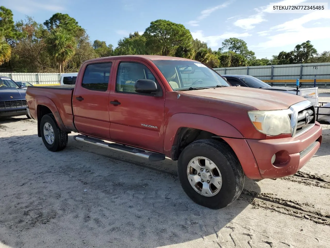 2007 Toyota Tacoma Double Cab Prerunner Long Bed VIN: 5TEKU72N77Z345485 Lot: 76739664