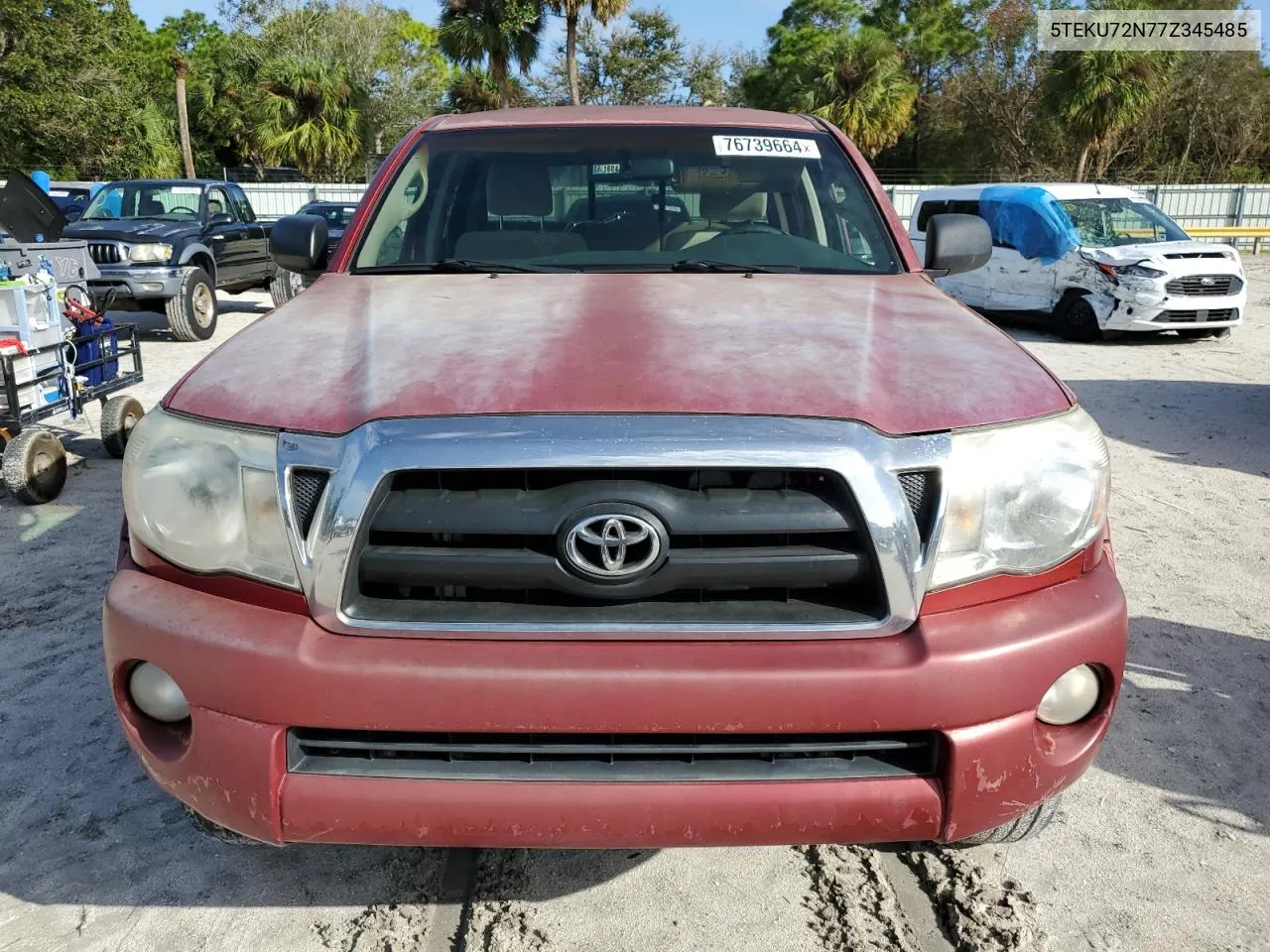 2007 Toyota Tacoma Double Cab Prerunner Long Bed VIN: 5TEKU72N77Z345485 Lot: 76739664