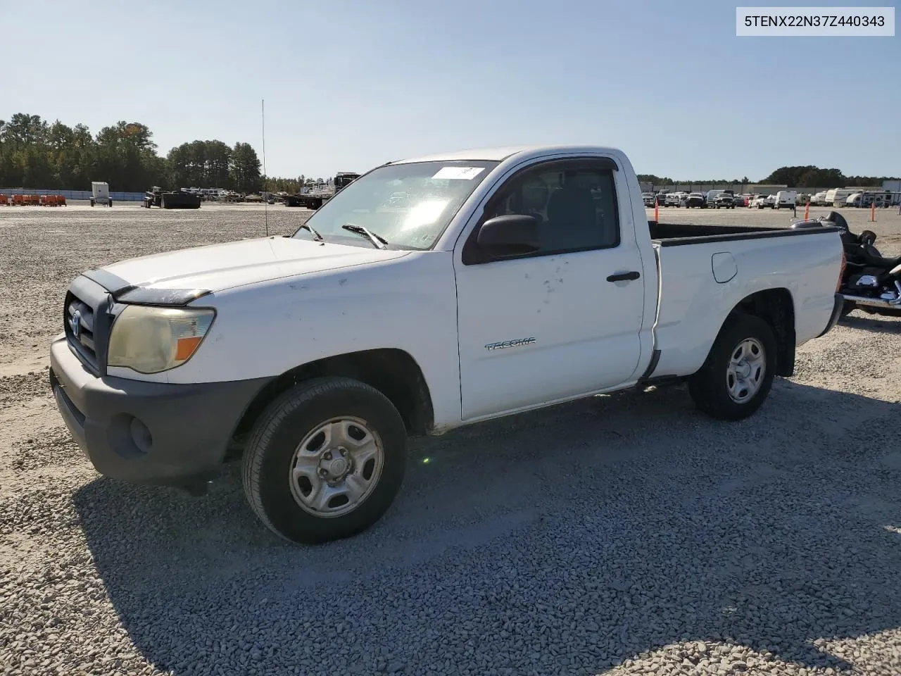 2007 Toyota Tacoma VIN: 5TENX22N37Z440343 Lot: 77208084