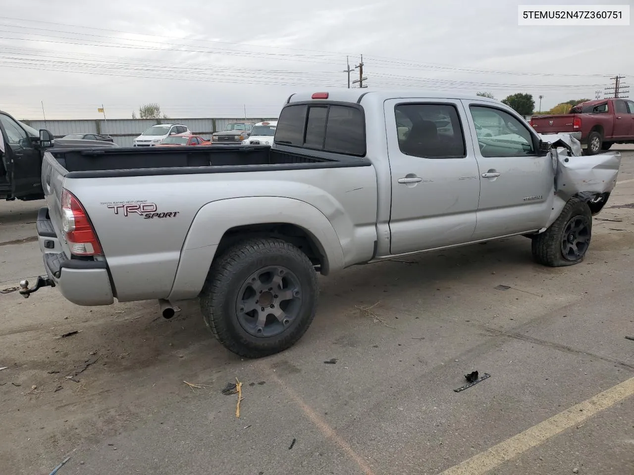 2007 Toyota Tacoma Double Cab Long Bed VIN: 5TEMU52N47Z360751 Lot: 77392854