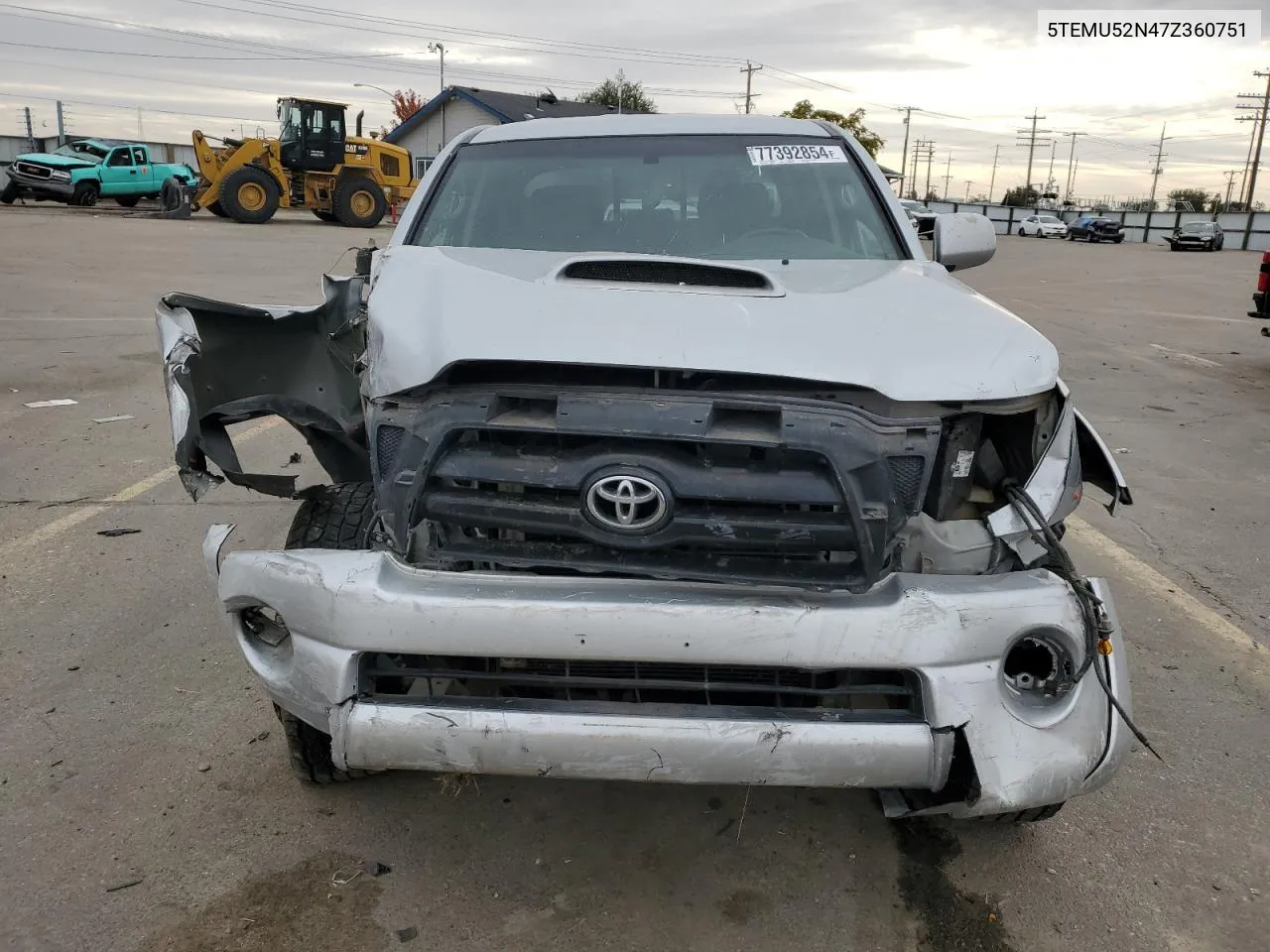 2007 Toyota Tacoma Double Cab Long Bed VIN: 5TEMU52N47Z360751 Lot: 77392854