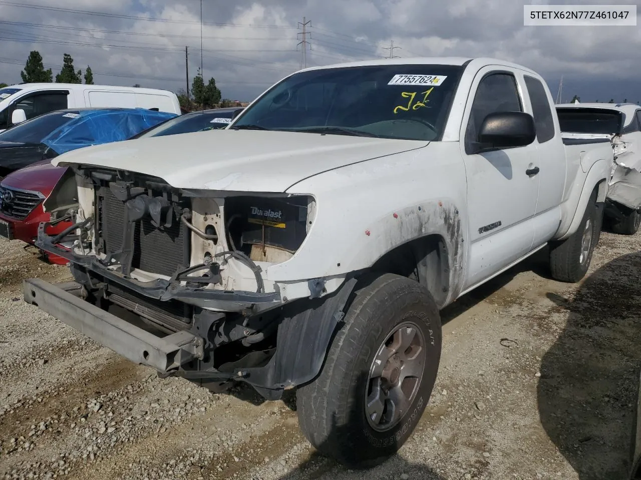 2007 Toyota Tacoma Prerunner Access Cab VIN: 5TETX62N77Z461047 Lot: 77557624