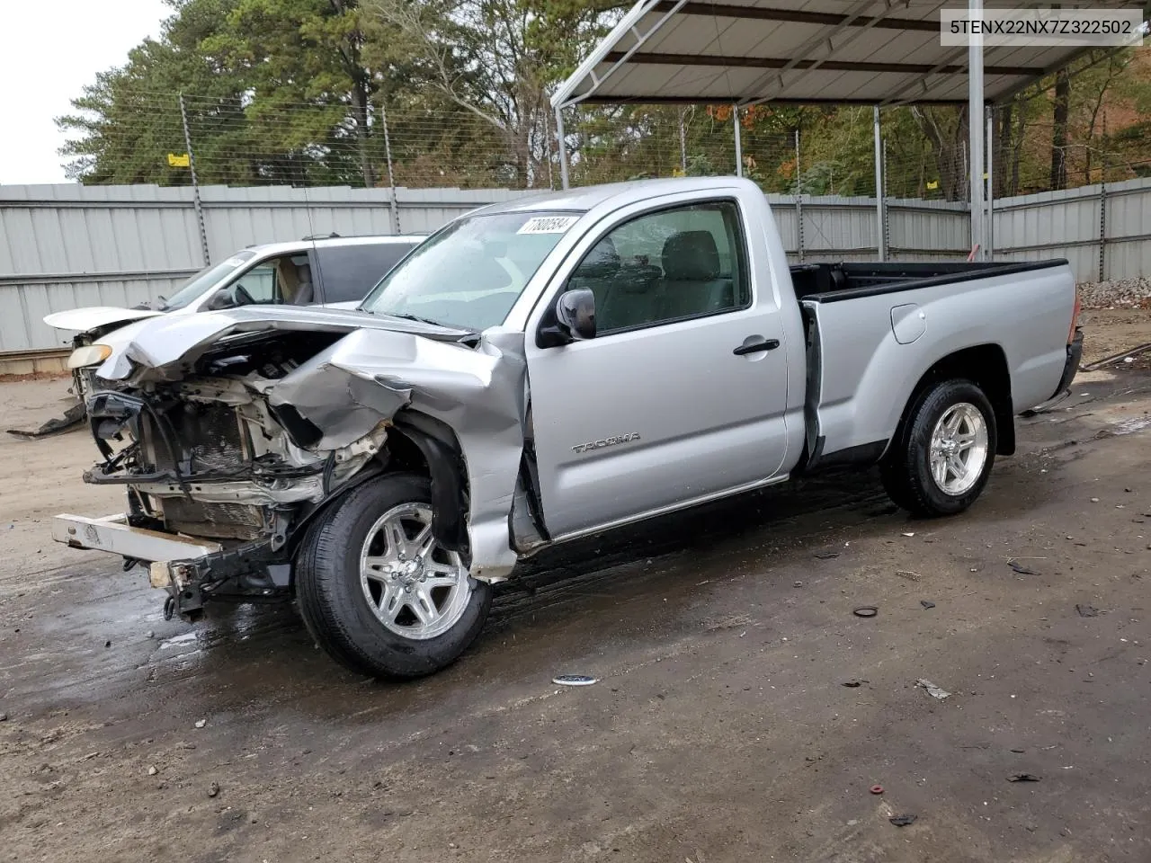 2007 Toyota Tacoma VIN: 5TENX22NX7Z322502 Lot: 77800584