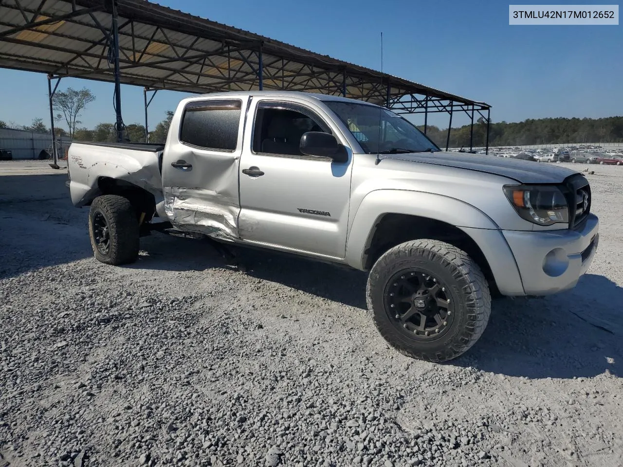 2007 Toyota Tacoma Double Cab VIN: 3TMLU42N17M012652 Lot: 77951454