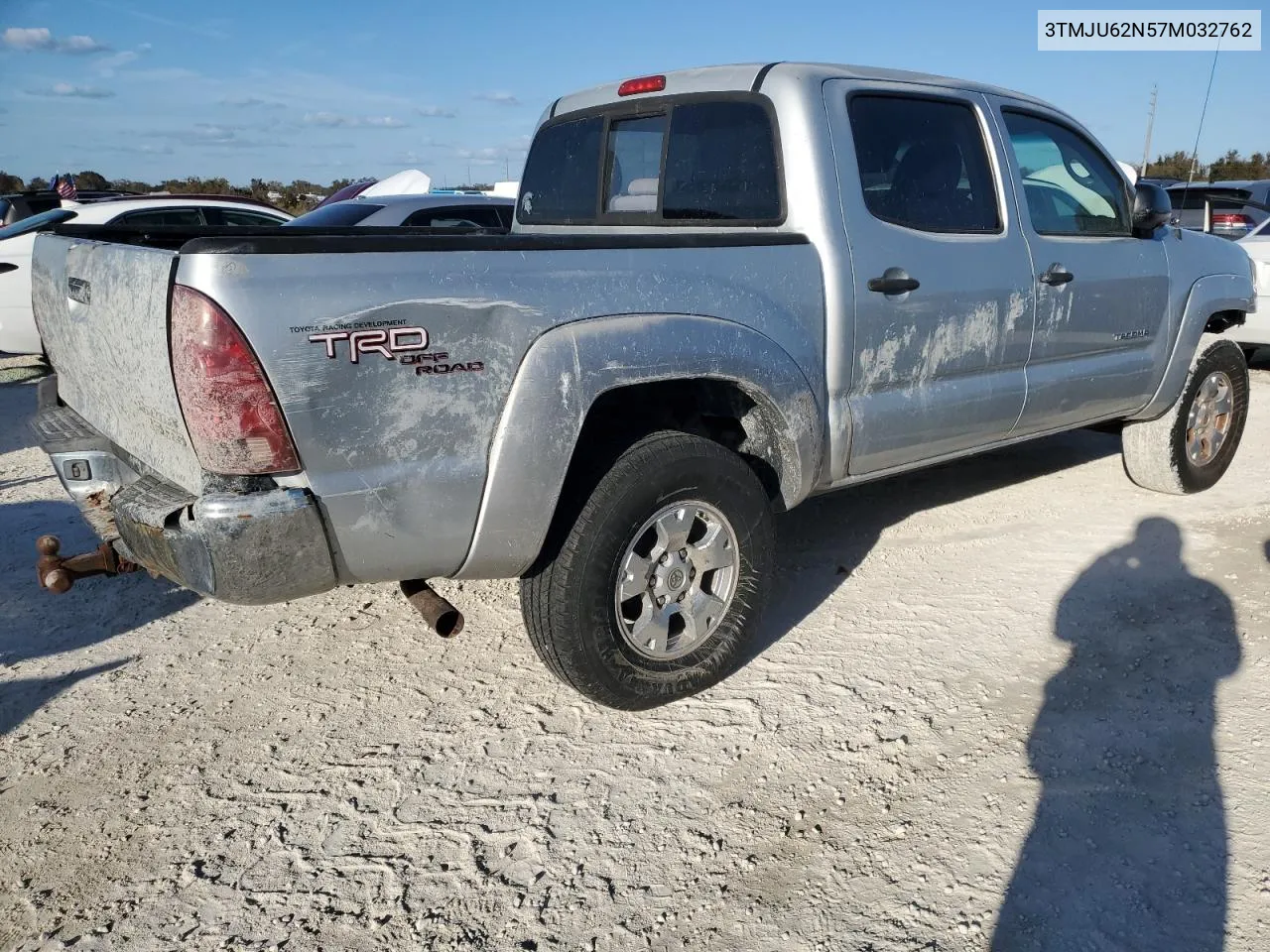 2007 Toyota Tacoma Double Cab Prerunner VIN: 3TMJU62N57M032762 Lot: 78135154