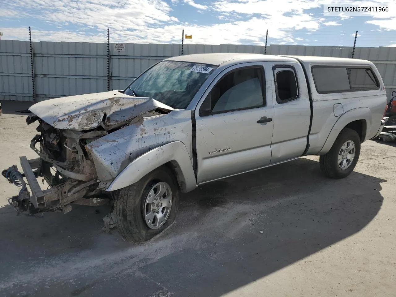 2007 Toyota Tacoma Prerunner Access Cab VIN: 5TETU62N57Z411966 Lot: 78493894