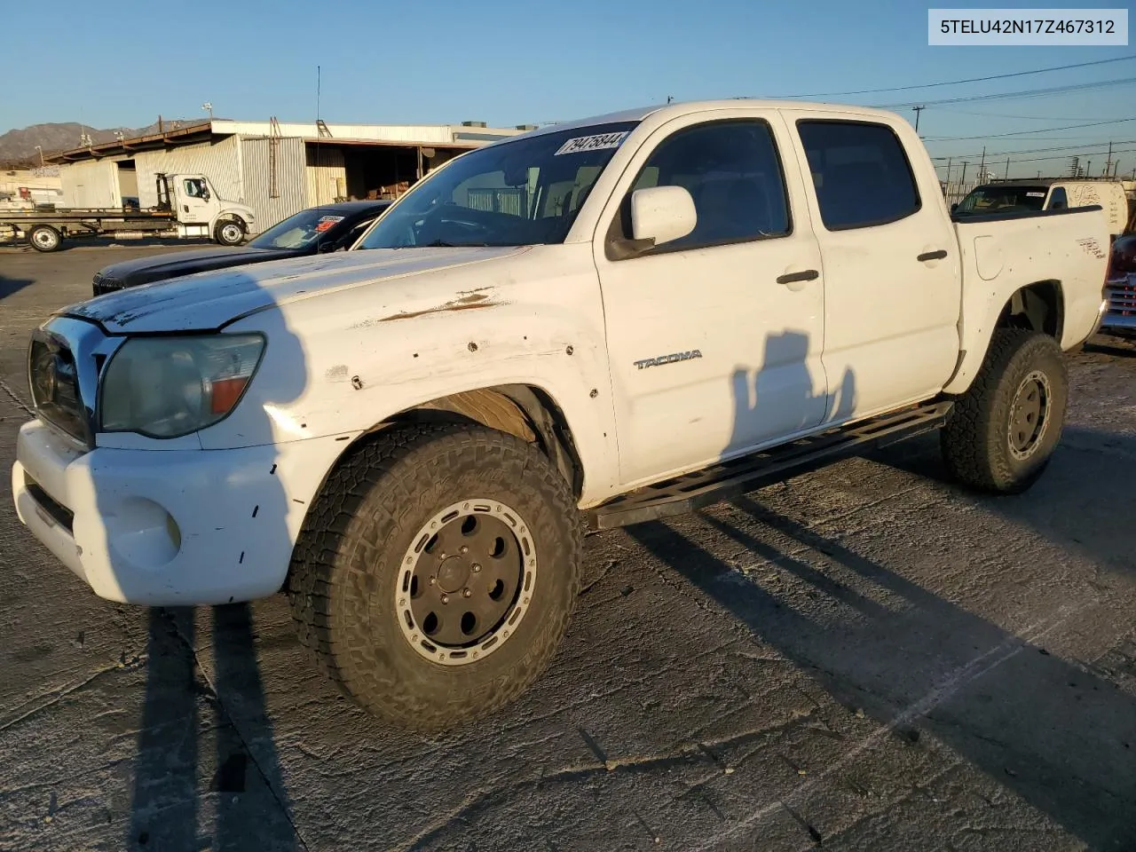 2007 Toyota Tacoma Double Cab VIN: 5TELU42N17Z467312 Lot: 79475844