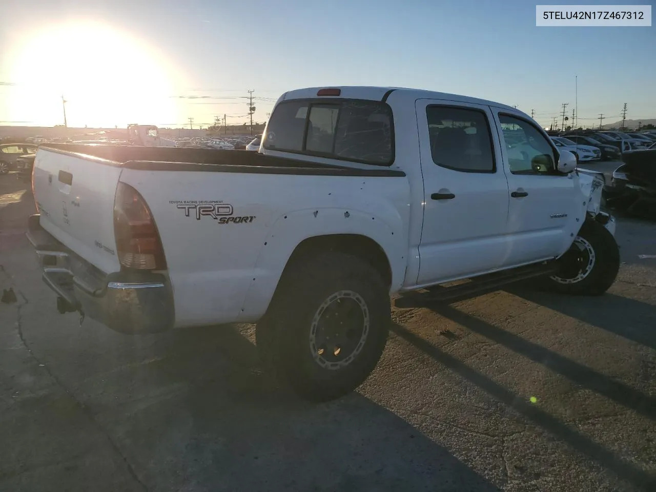 2007 Toyota Tacoma Double Cab VIN: 5TELU42N17Z467312 Lot: 79475844