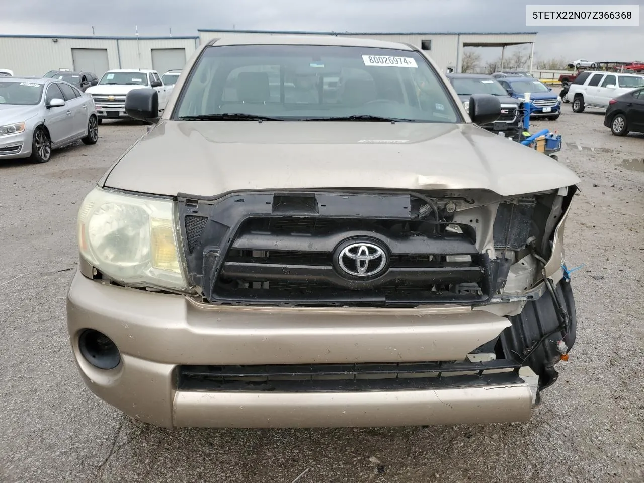 2007 Toyota Tacoma Access Cab VIN: 5TETX22N07Z366368 Lot: 80026974