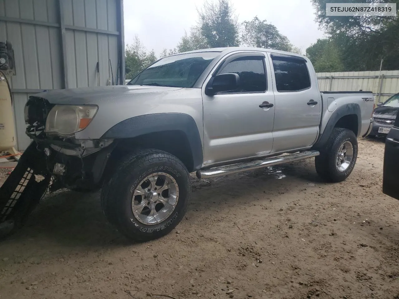 2007 Toyota Tacoma Double Cab Prerunner VIN: 5TEJU62N87Z418319 Lot: 80055094