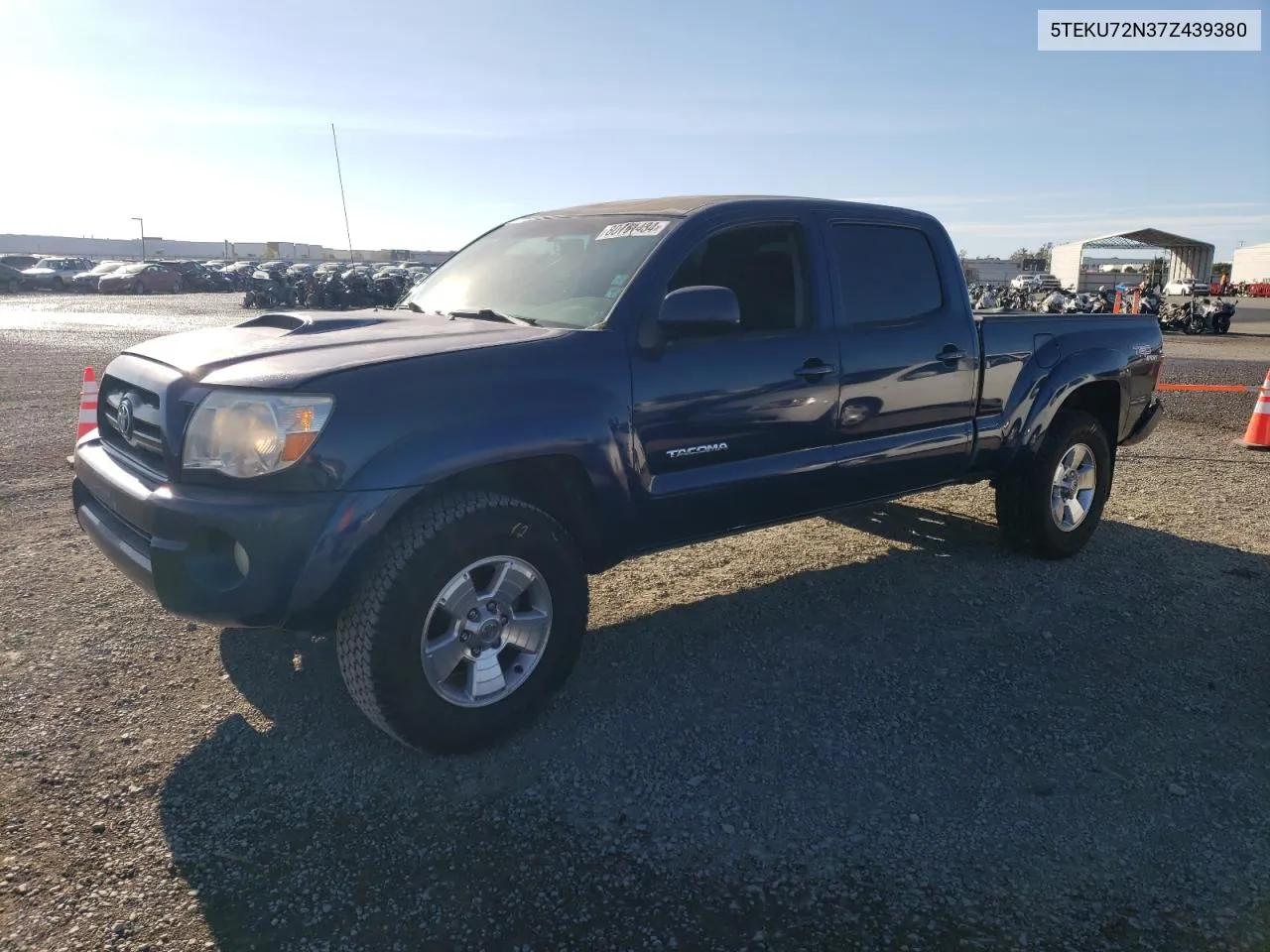 2007 Toyota Tacoma Double Cab Prerunner Long Bed VIN: 5TEKU72N37Z439380 Lot: 80761434