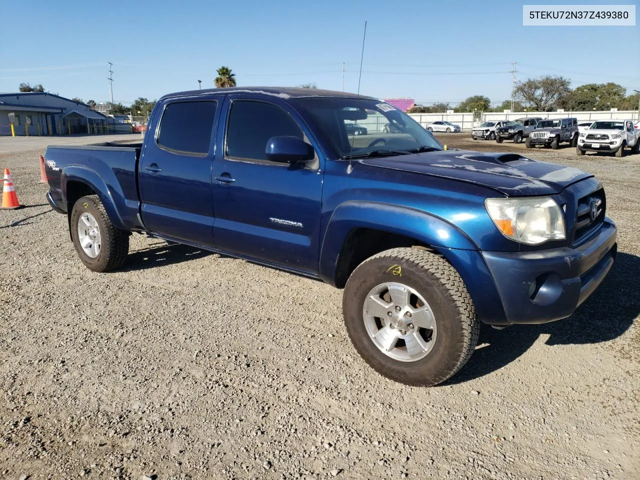 2007 Toyota Tacoma Double Cab Prerunner Long Bed VIN: 5TEKU72N37Z439380 Lot: 80761434