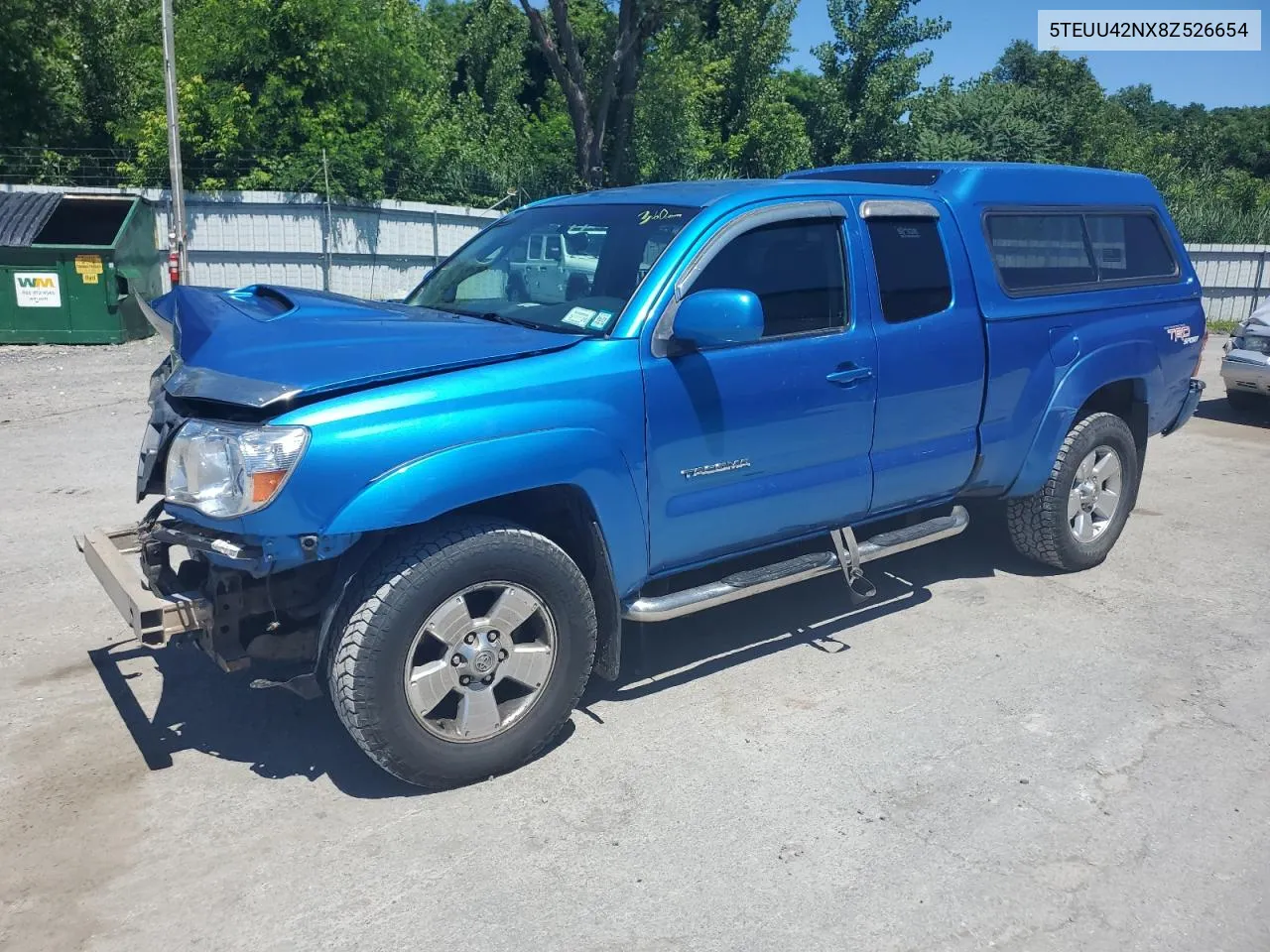 2008 Toyota Tacoma Access Cab VIN: 5TEUU42NX8Z526654 Lot: 61170064