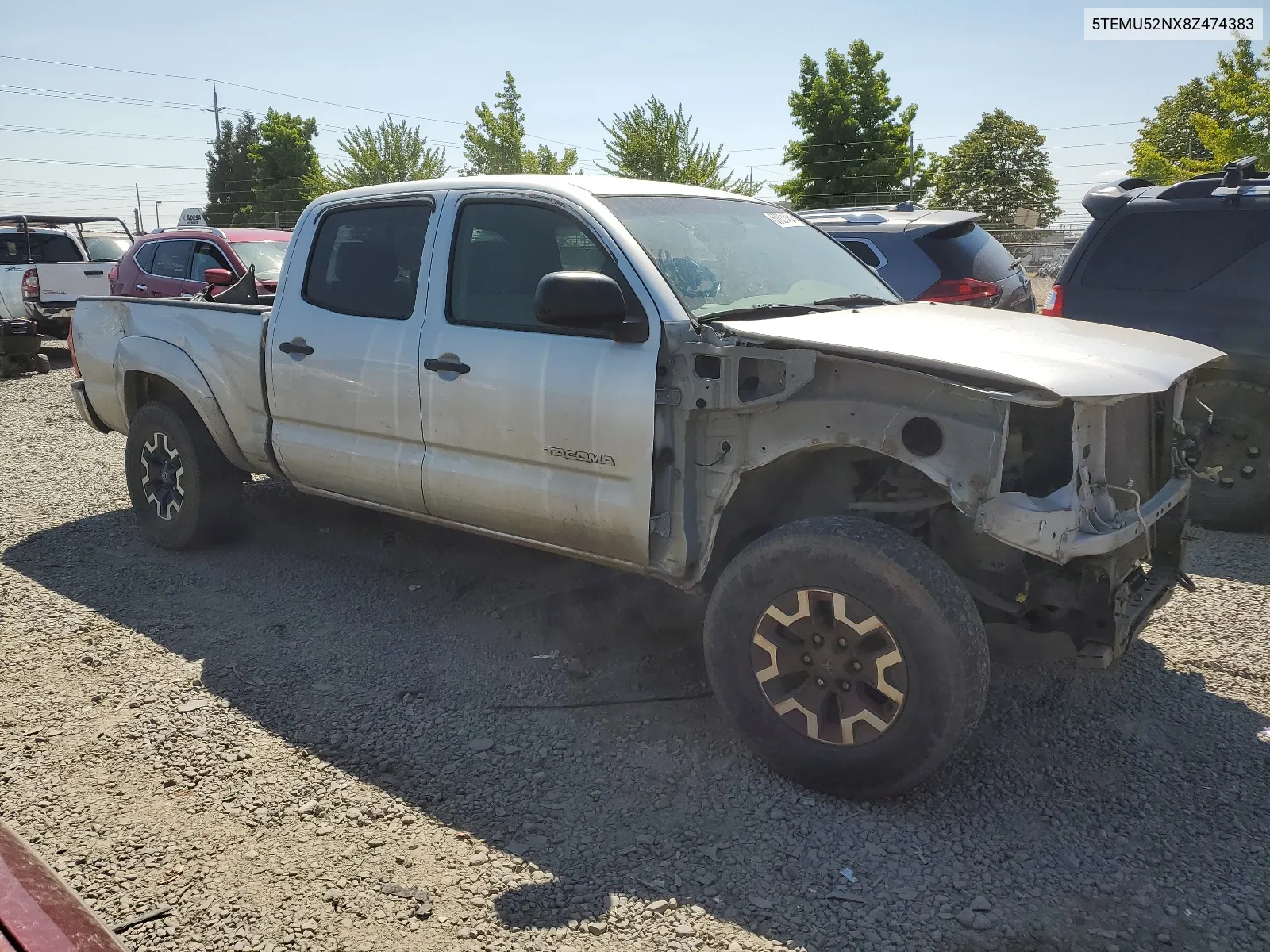 2008 Toyota Tacoma Double Cab Long Bed VIN: 5TEMU52NX8Z474383 Lot: 63021484