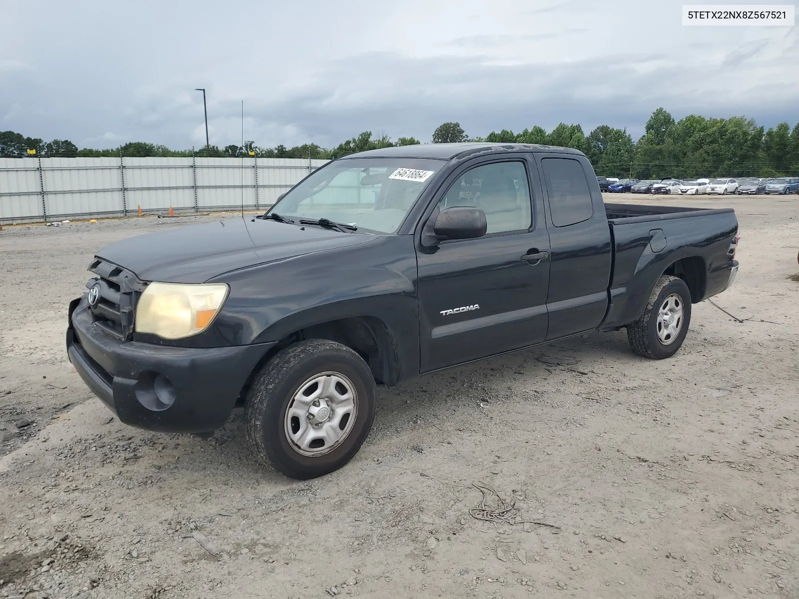 2008 Toyota Tacoma Access Cab VIN: 5TETX22NX8Z567521 Lot: 64618864