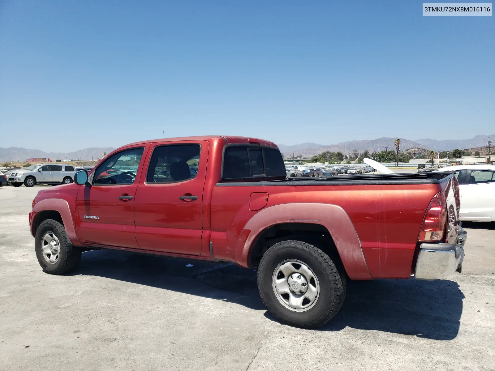 2008 Toyota Tacoma Double Cab Prerunner Long Bed VIN: 3TMKU72NX8M016116 Lot: 65082114