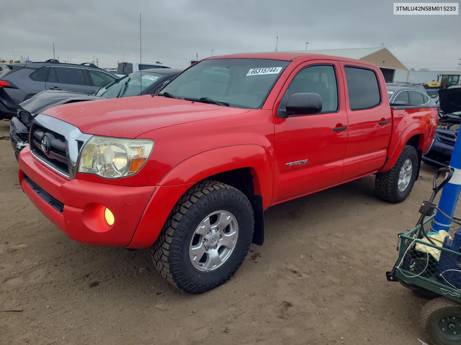 2008 Toyota Tacoma Double Cab VIN: 3TMLU42N58M015233 Lot: 66315744