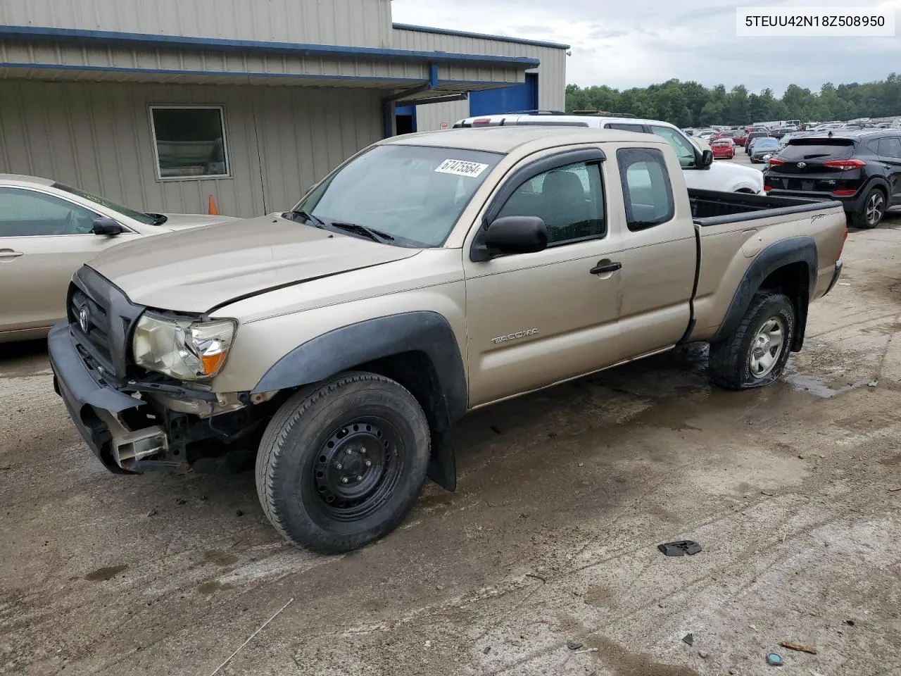 2008 Toyota Tacoma Access Cab VIN: 5TEUU42N18Z508950 Lot: 67475564