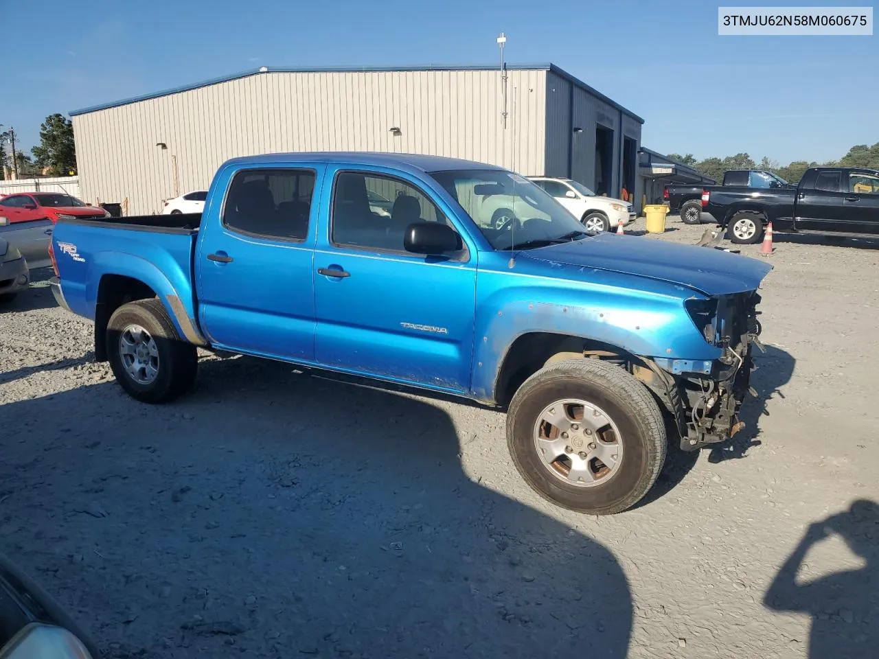 2008 Toyota Tacoma Double Cab Prerunner VIN: 3TMJU62N58M060675 Lot: 69560504